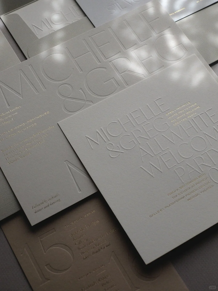 分享一组凹凸加烫印质感