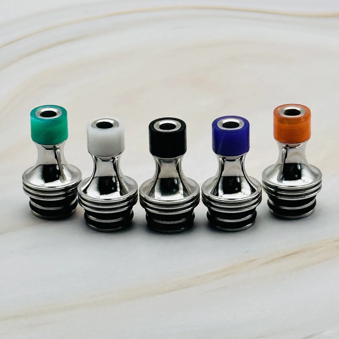 自制510滴嘴 不锈钢抛光➕树树脂头 防冷凝