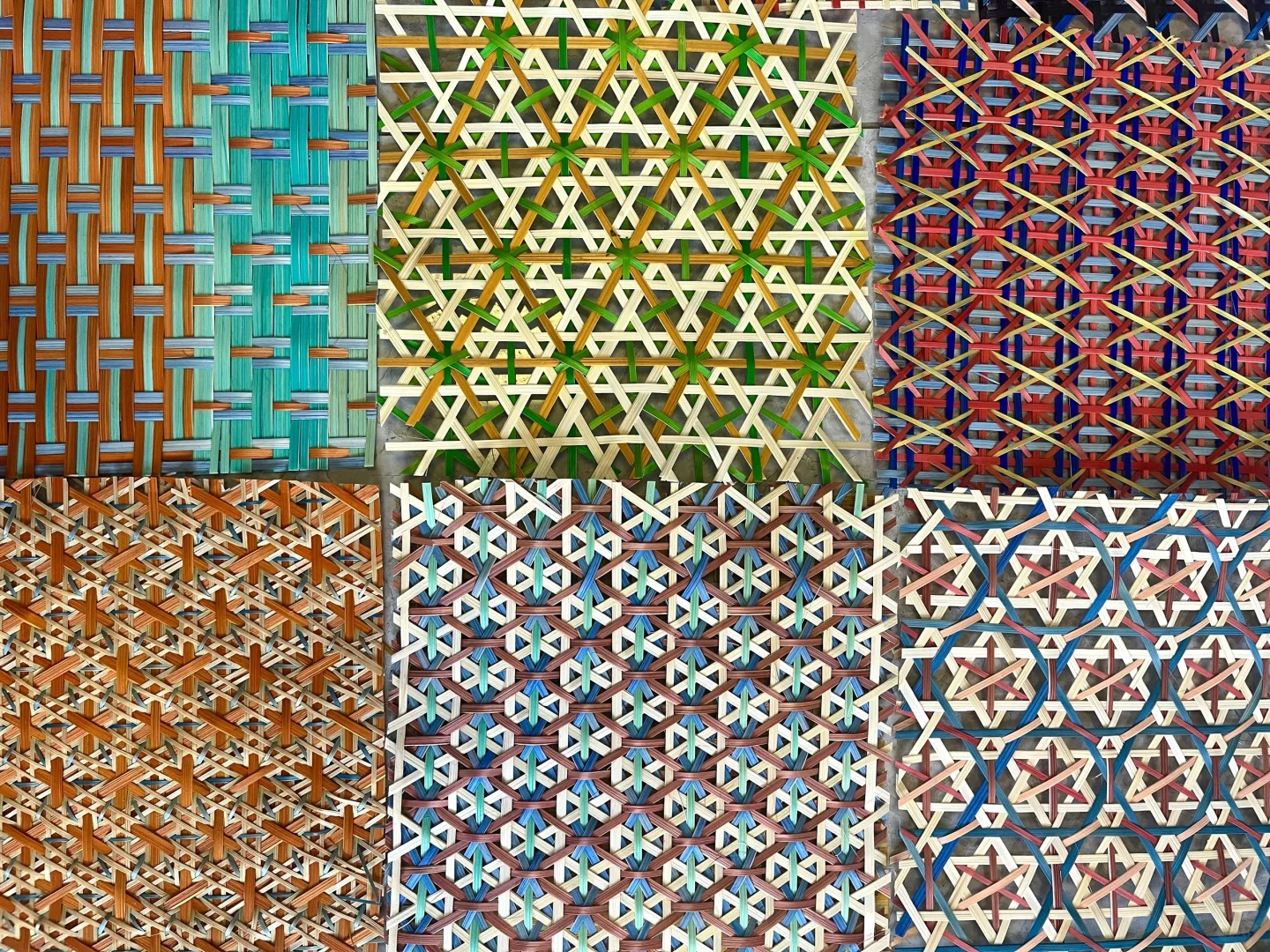 客定竹编平面样品