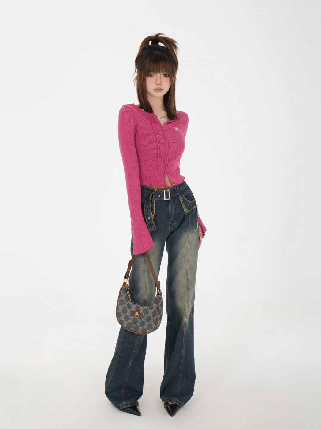 哇塞！是一眼心动?的韩系辣妹上衣