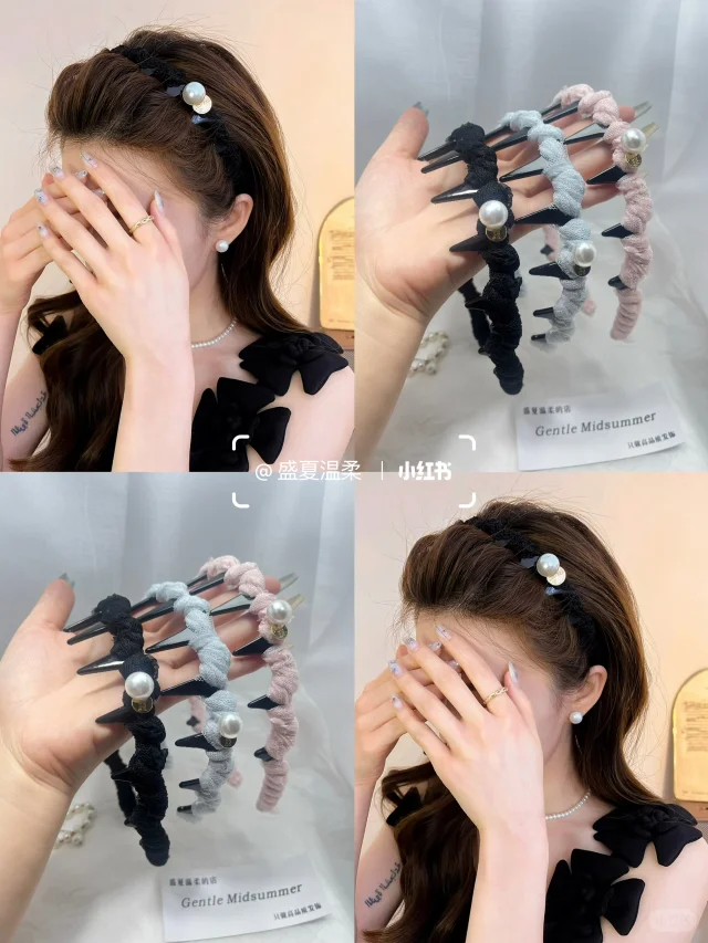 珍珠编织发箍? 把温柔感焊在头上！
