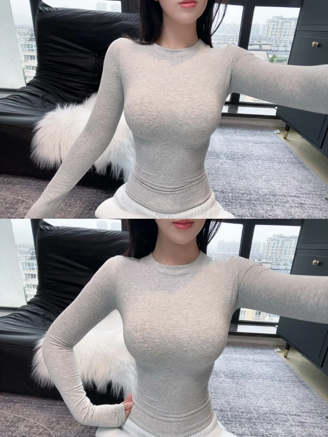 降温了！skim掐腰打底衫要穿的像个人啊！