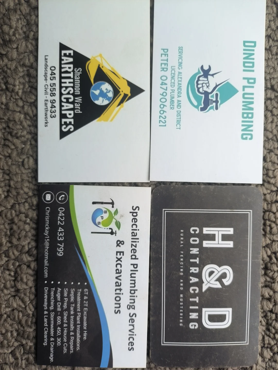 澳洲五金店看见的一些名片