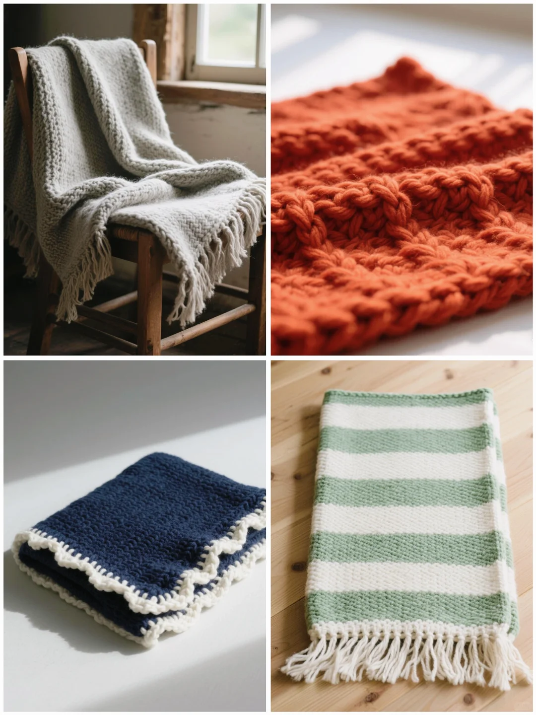 救命！粗羊毛线编织毛毯的快乐谁懂啊?