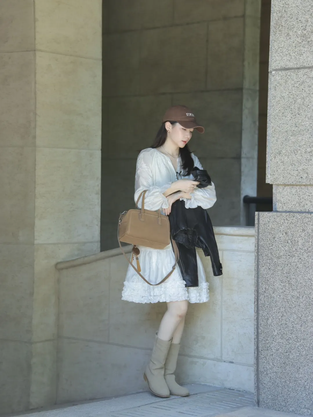 香影试衣间☁️甜酷风·云朵出逃vs短皮衣