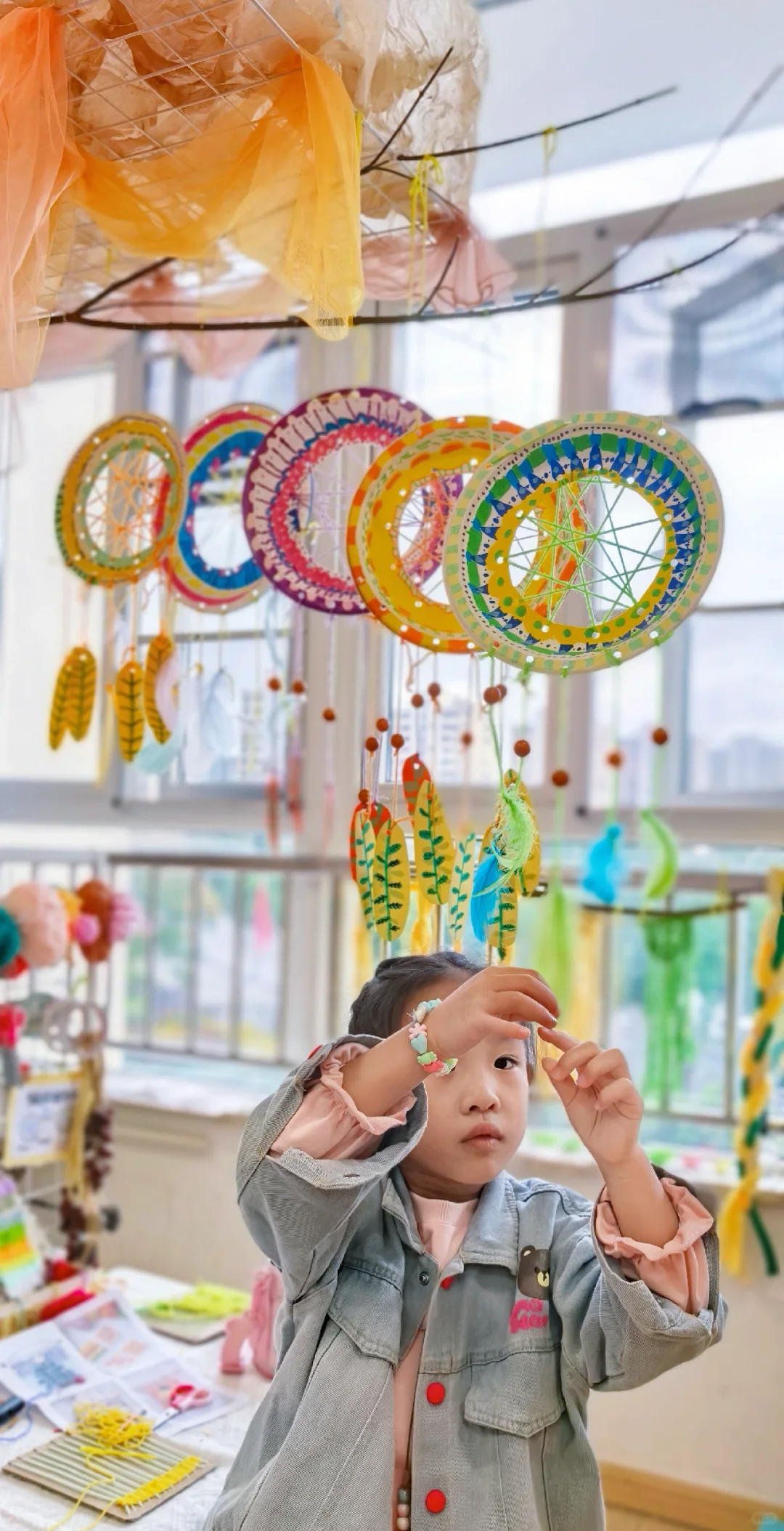 幼儿园?秋天环创/毛线?创意手工小树