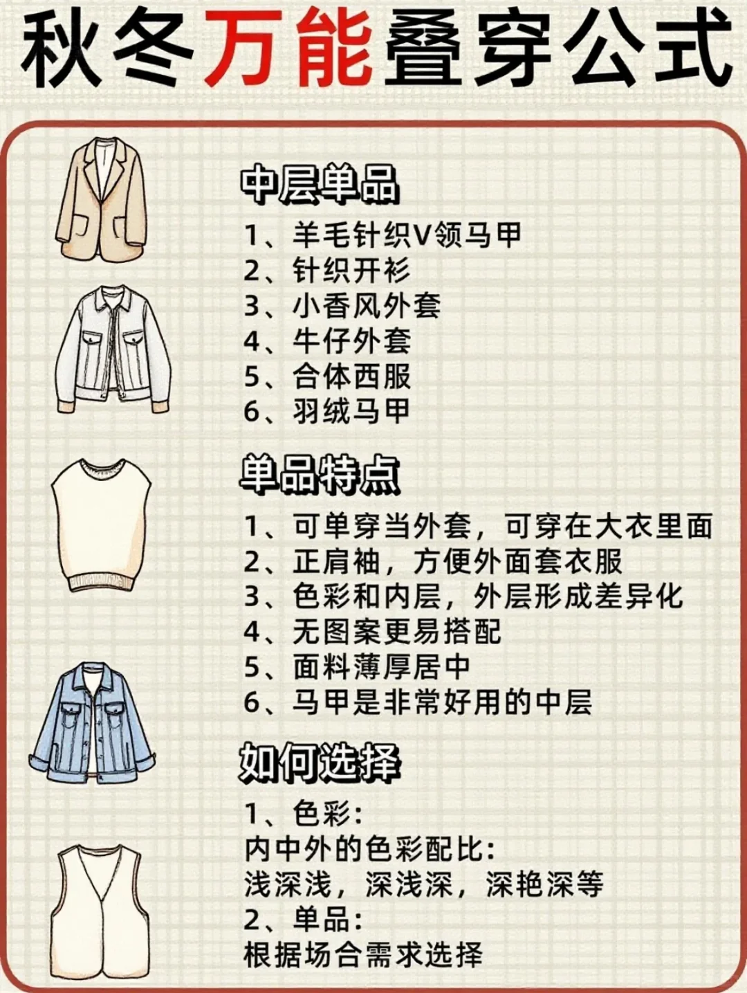 降温啦!这些叠穿小技巧让你暖暖美美过秋冬