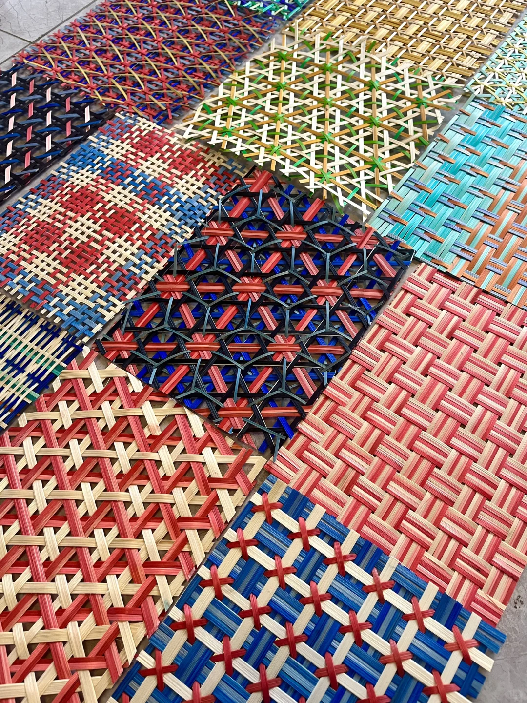 客定竹编平面样品