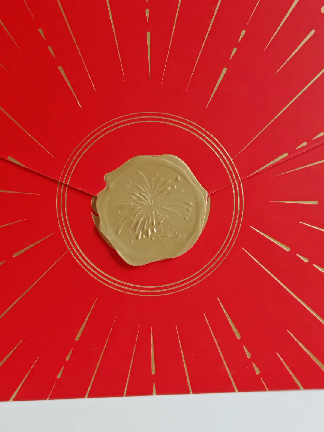 立体浮雕烟花贺卡|火漆印盖|新年贺卡