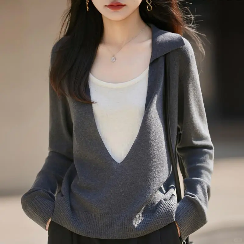 法式撞色针织衫，2025新款显瘦神器✨