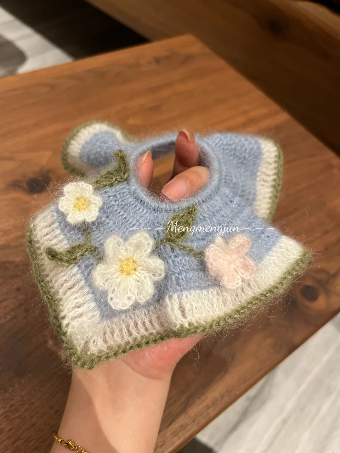 蓝天白云大草坪??｜钩织方巾发圈（附图解）