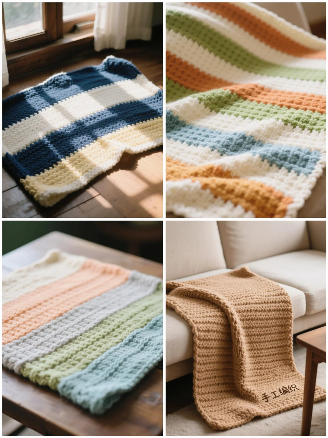 救命！粗羊毛线编织毛毯的快乐谁懂啊?