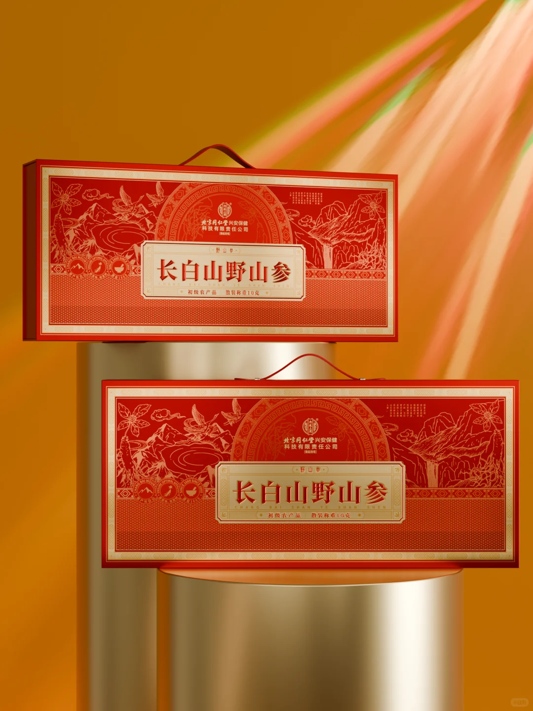 东方美学 | 长白山野生参礼盒，美到窒息✨