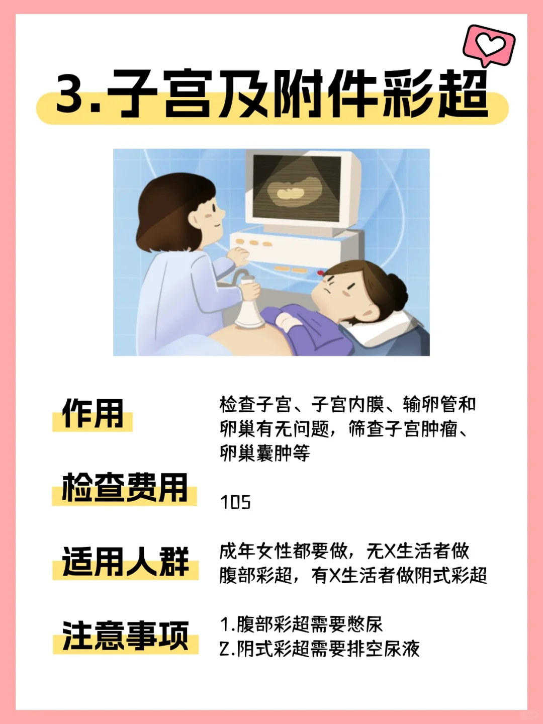 每个女生必做的6个妇科检查项目