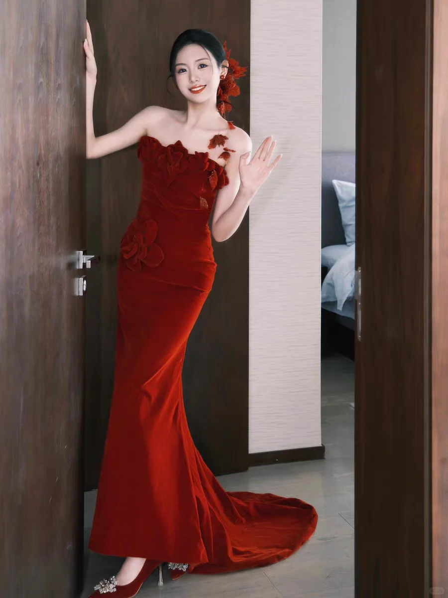 订婚 婚礼敬酒礼服就穿这个吧！ 捡漏了