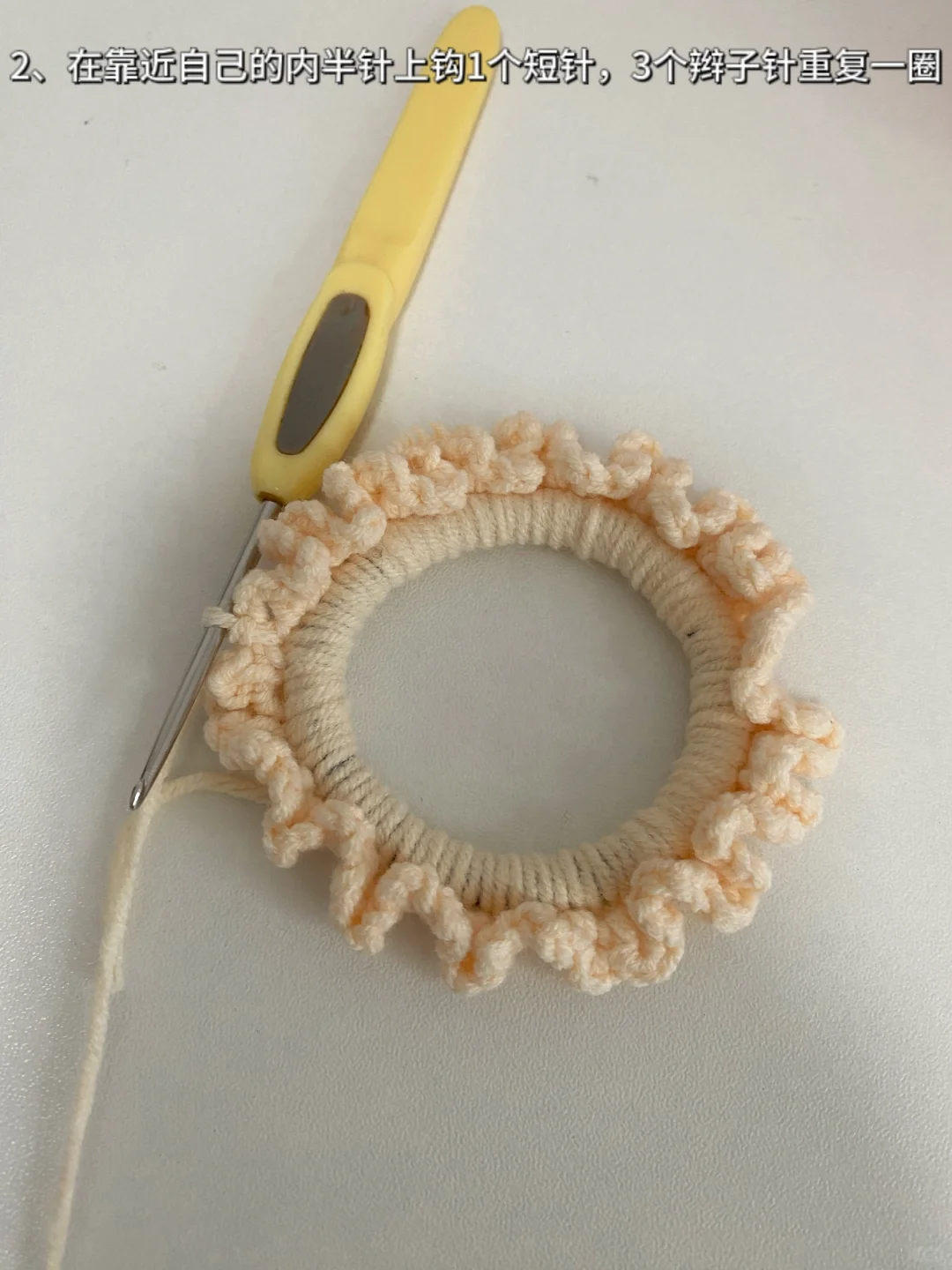 钩针?铃兰花发圈【附图解步骤教程】