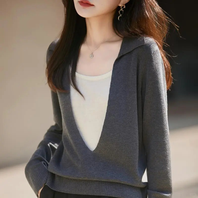 法式撞色针织衫，2025新款显瘦神器✨