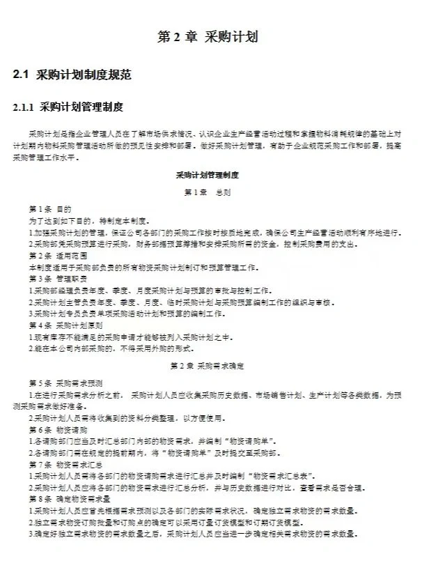 熬了十天，终于把各类采购管理整理全了