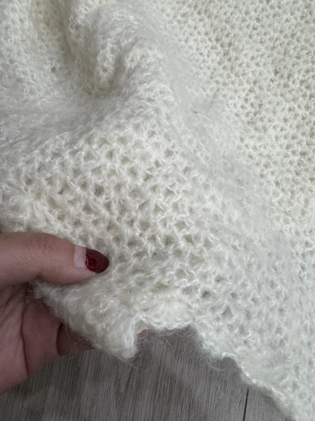 出口货温柔白色系编织感法式甜美毛衣开衫