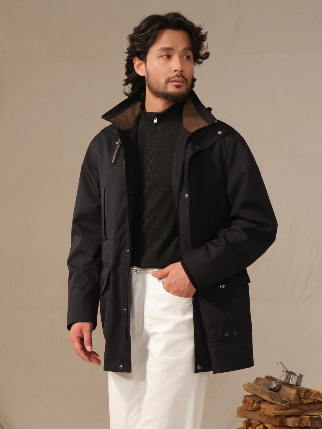 《绅装户外》| 中长款防泼水拉链夹克