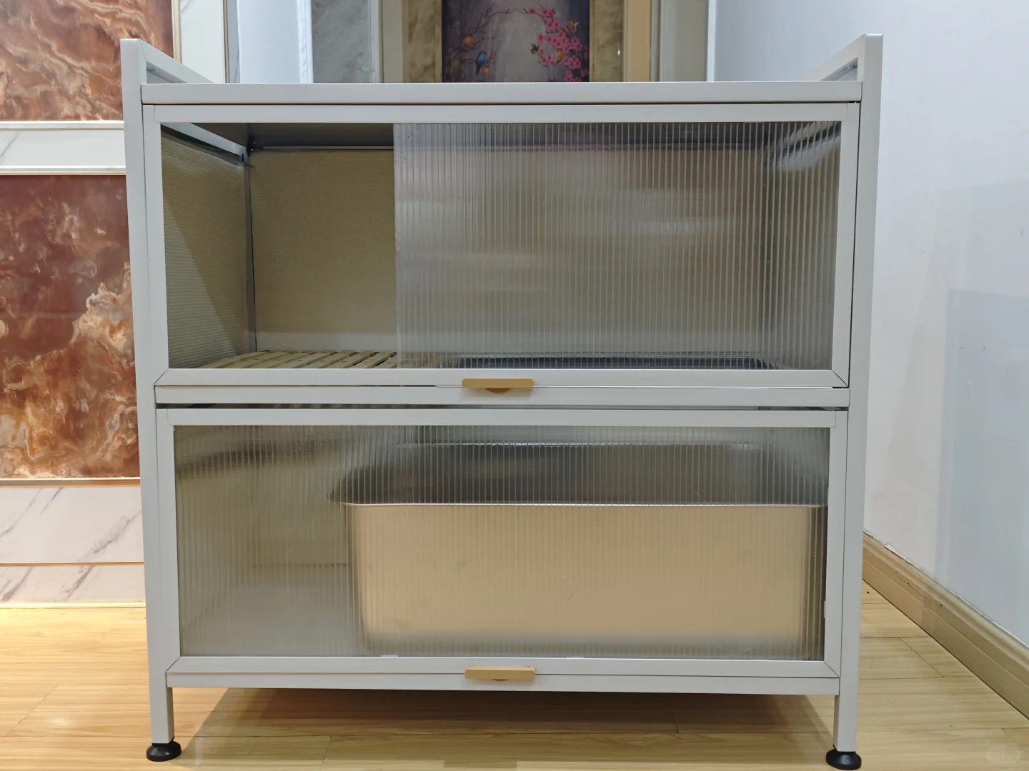 材料只需100就能做的猫砂柜