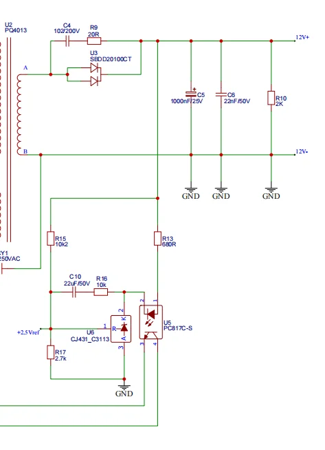 60W单端反激式开关电源