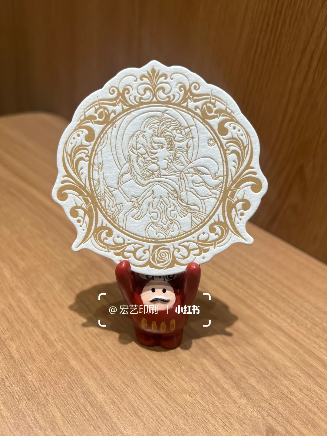 800克扩香片棉纸凸版压凹印刷凹凸纸徽章