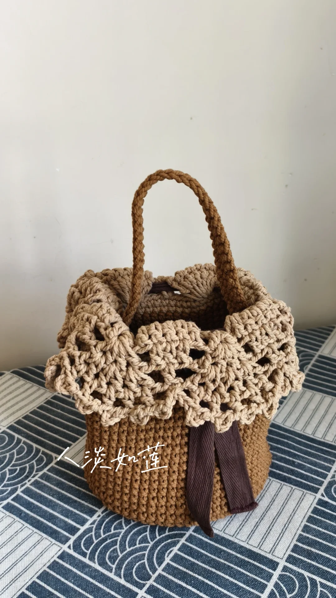 钩编蕾丝小篮子(更新!含图解)