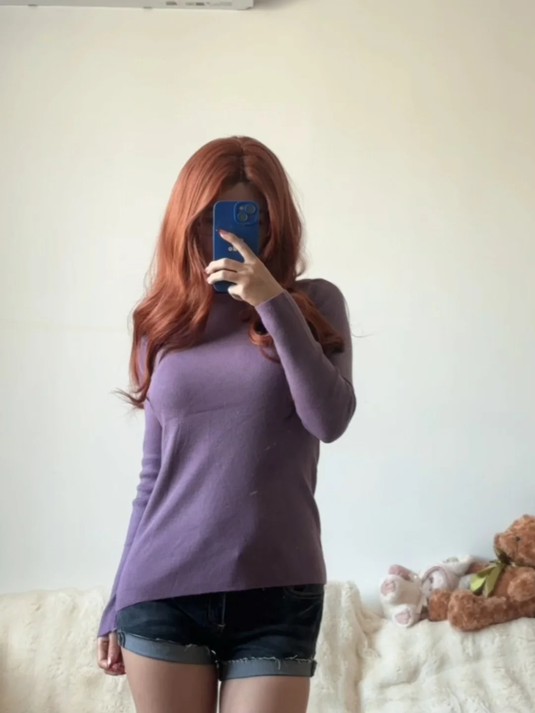 秋冬刚需！怎么能没有一件紫色打底衫呢