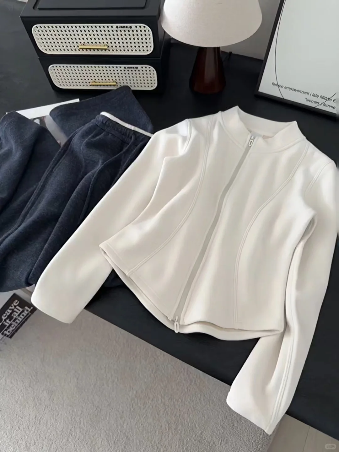 秋冬就穿小蛮腰和糯米裤，这一套太适配了吧