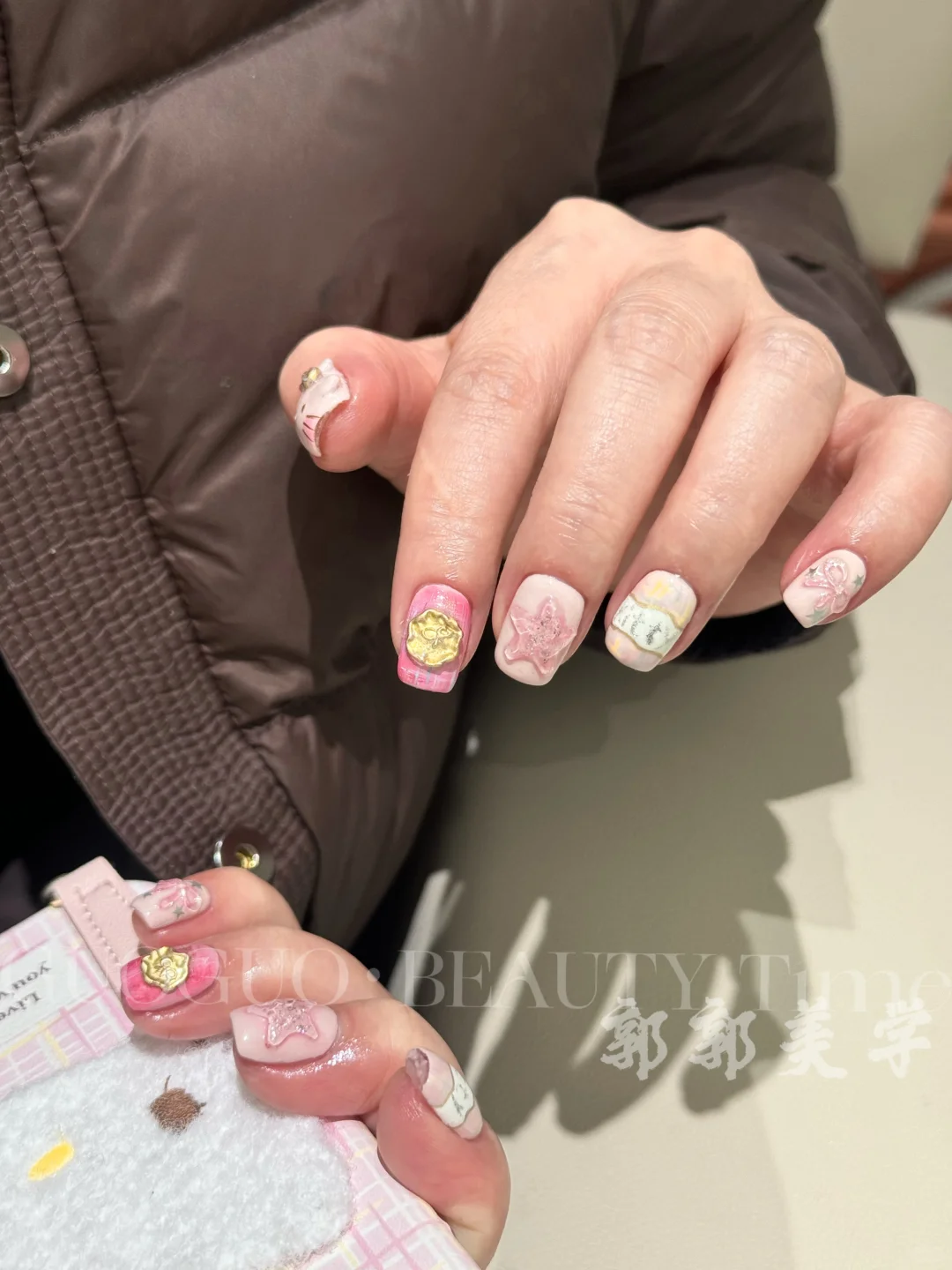 韩系少女塑料风美甲