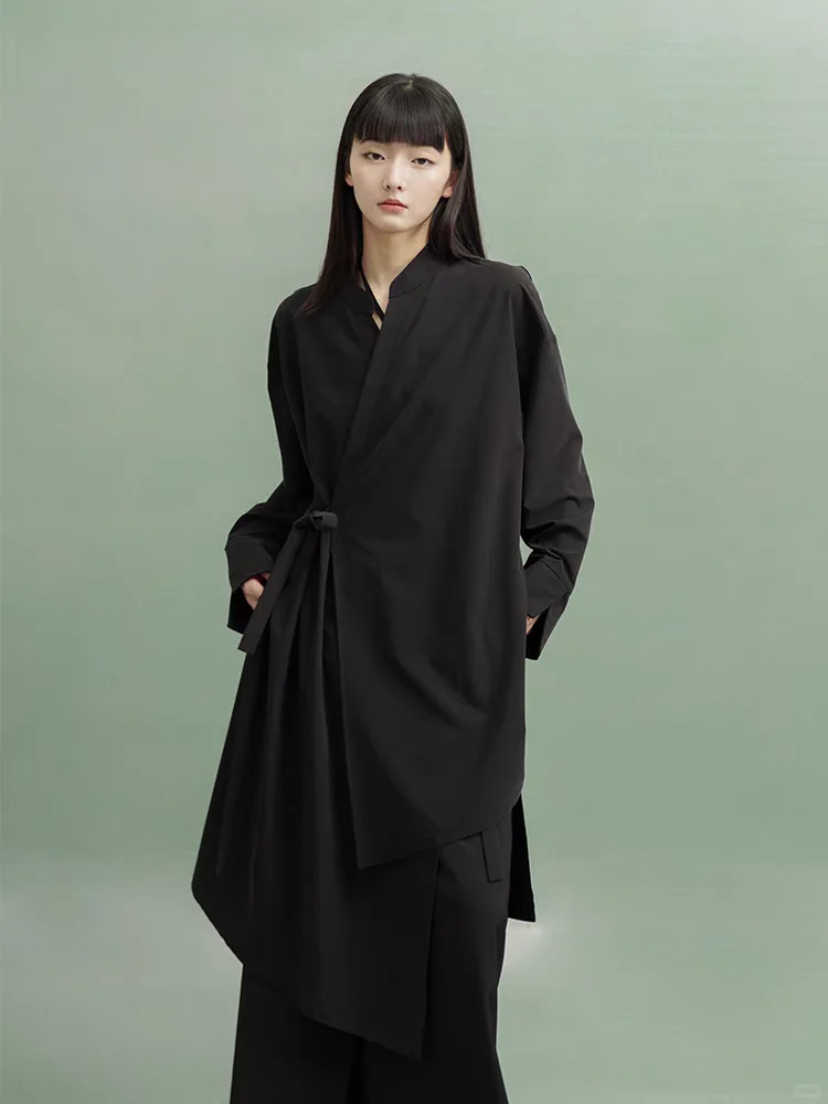 新中式不规则白衬衫【附裁剪图】