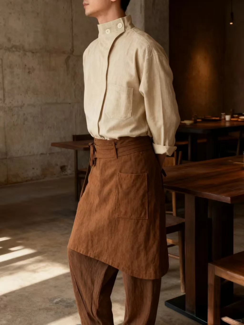 小众质感餐厅工作服|