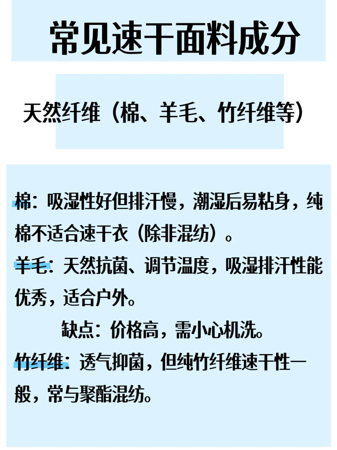 干货❗️运动速干面料怎么选?
