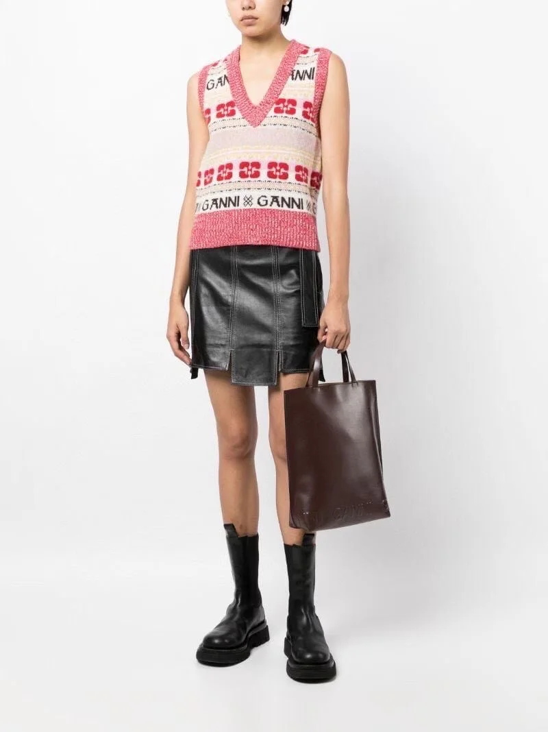 25秋冬新款现货｜外贸出口GA提花v领针织背心