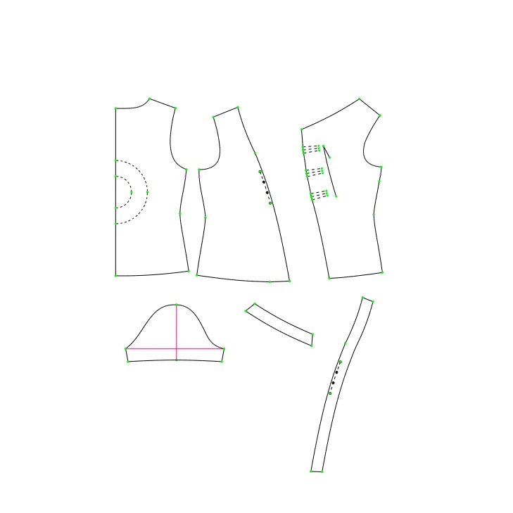 不规则短袖上衣裁剪图