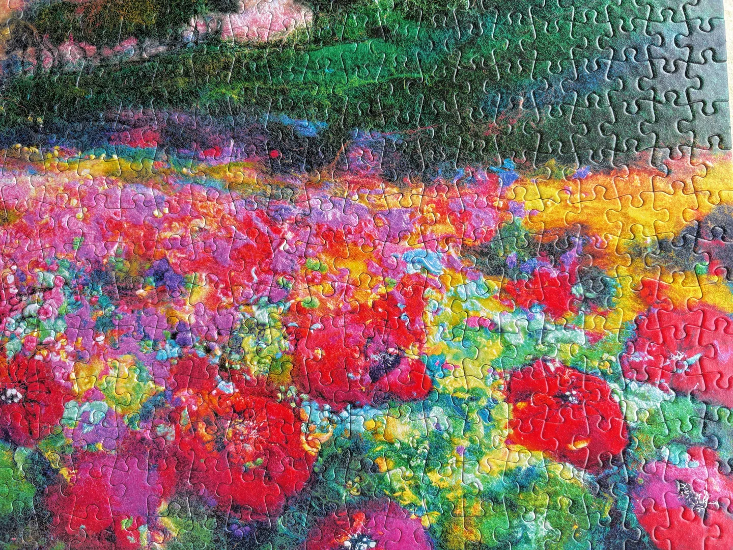 ?把诗的颜色，都拼进了拼图里 - 日落花田