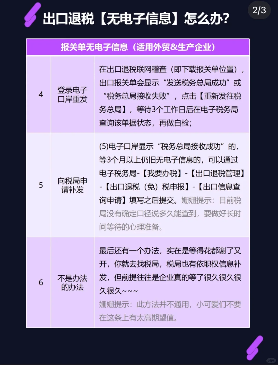 出口退税【无电子信息】怎么办？