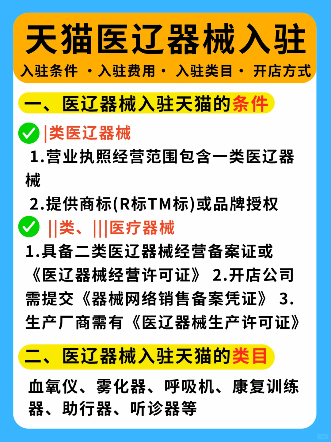 医疗器械怎么入驻天猫？买天猫店铺多少钱？