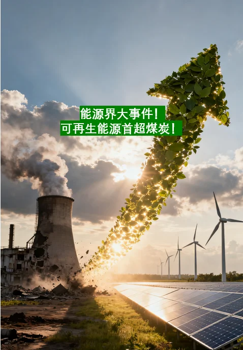 能源界大事件！可再生能源首超煤炭！