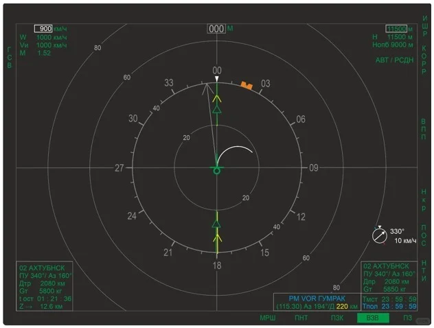 苏-57战斗机HUD、仪表和头显界面专利图