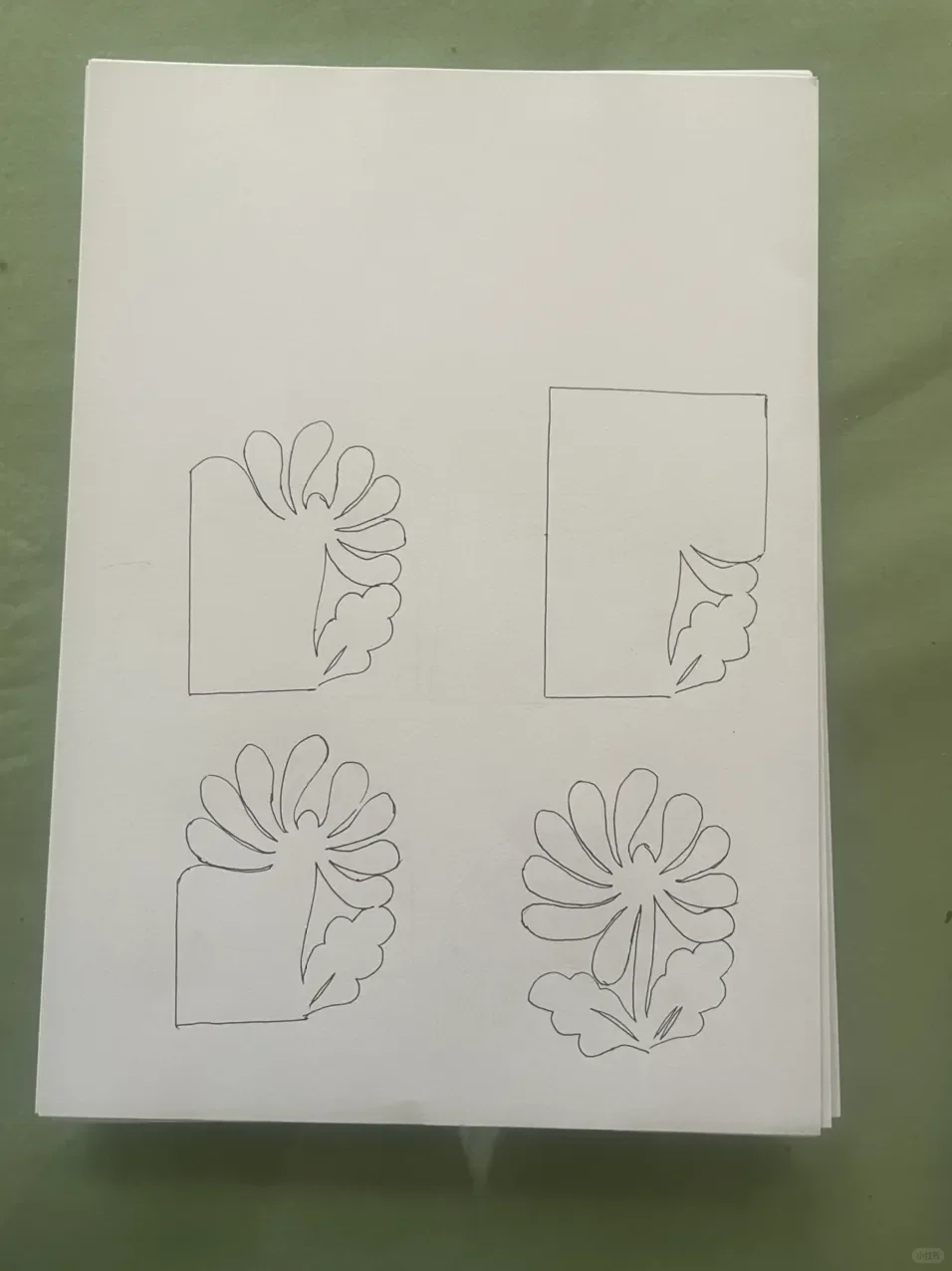 葛庭友老师剪纸教学：不对称剪纸四步法