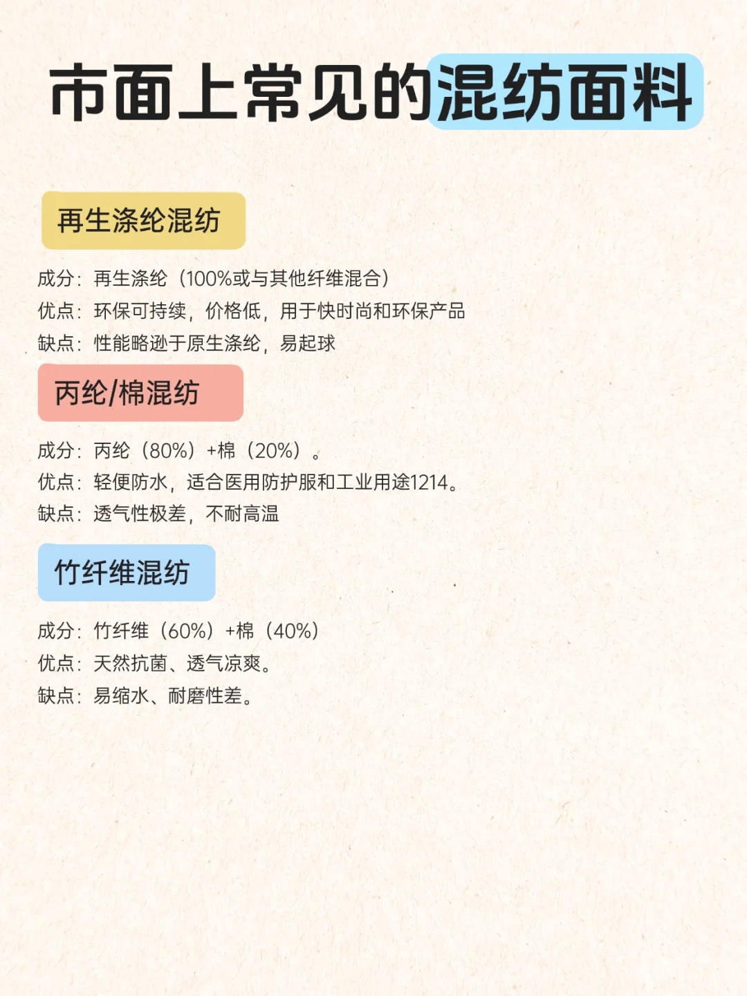 ?2025年必须知道的混纺面料（入门篇）