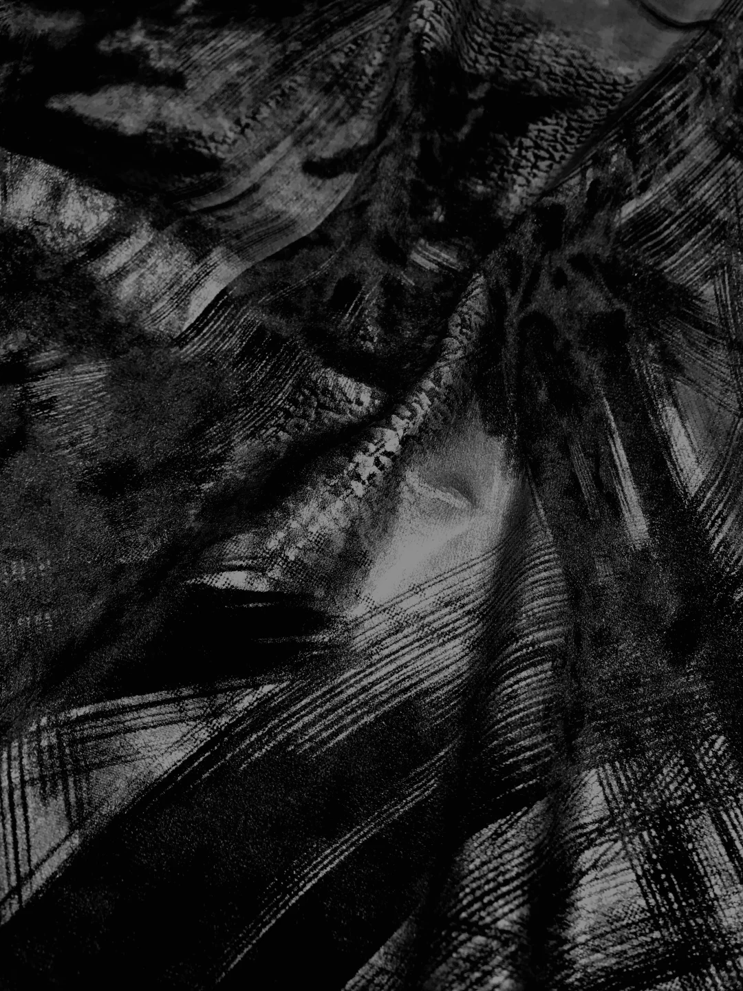 丝绒烫印面料｜暗黑潮 金属风