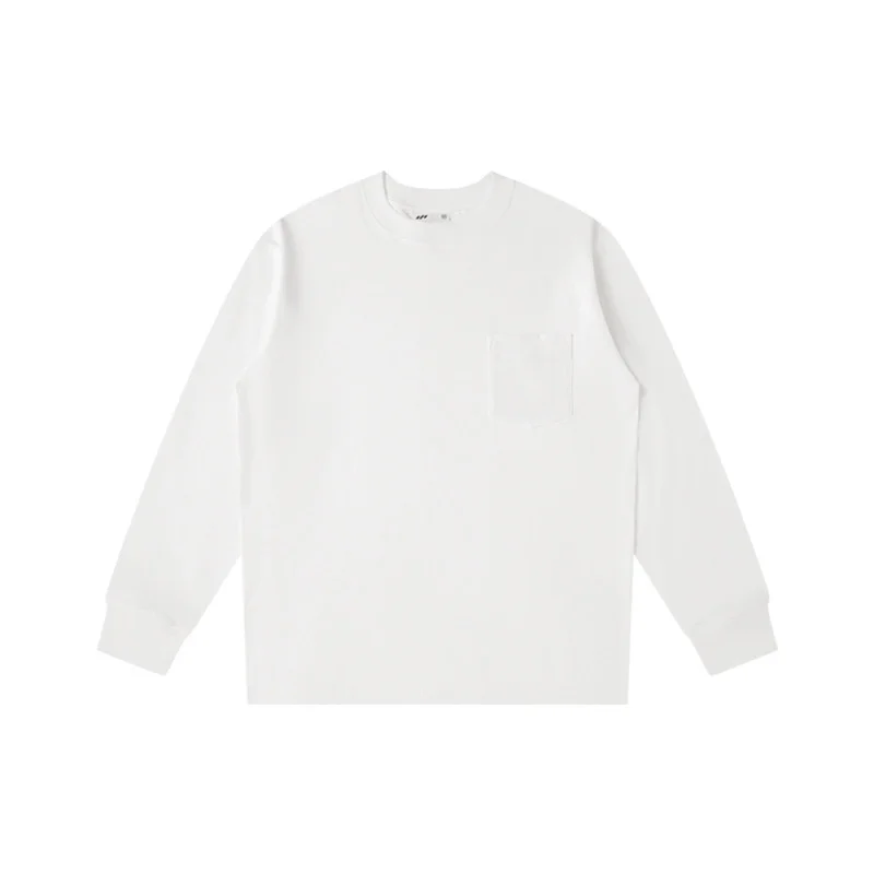 服装源头工厂｜240g长绒棉口袋长袖T恤