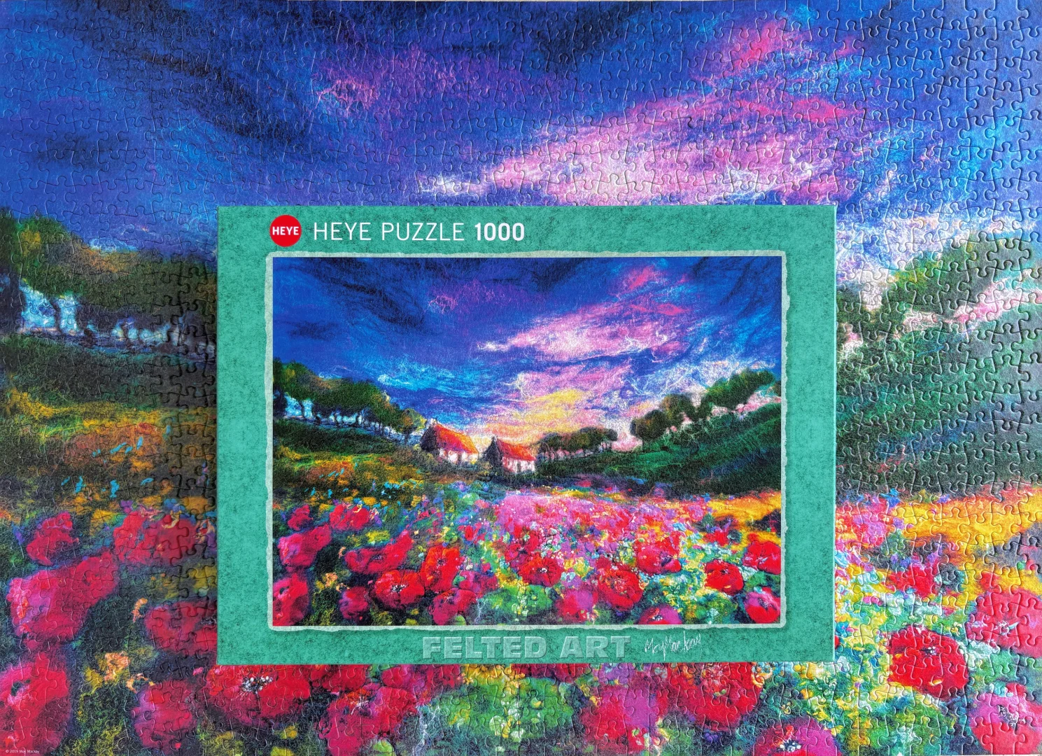 ?把诗的颜色，都拼进了拼图里 - 日落花田