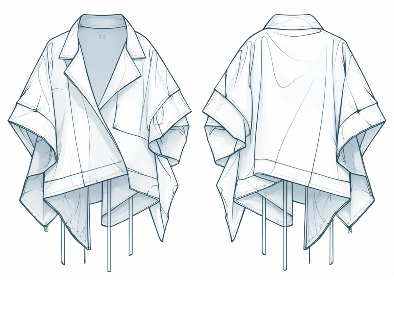 42.mj生成的高清不对称外套款式图素材