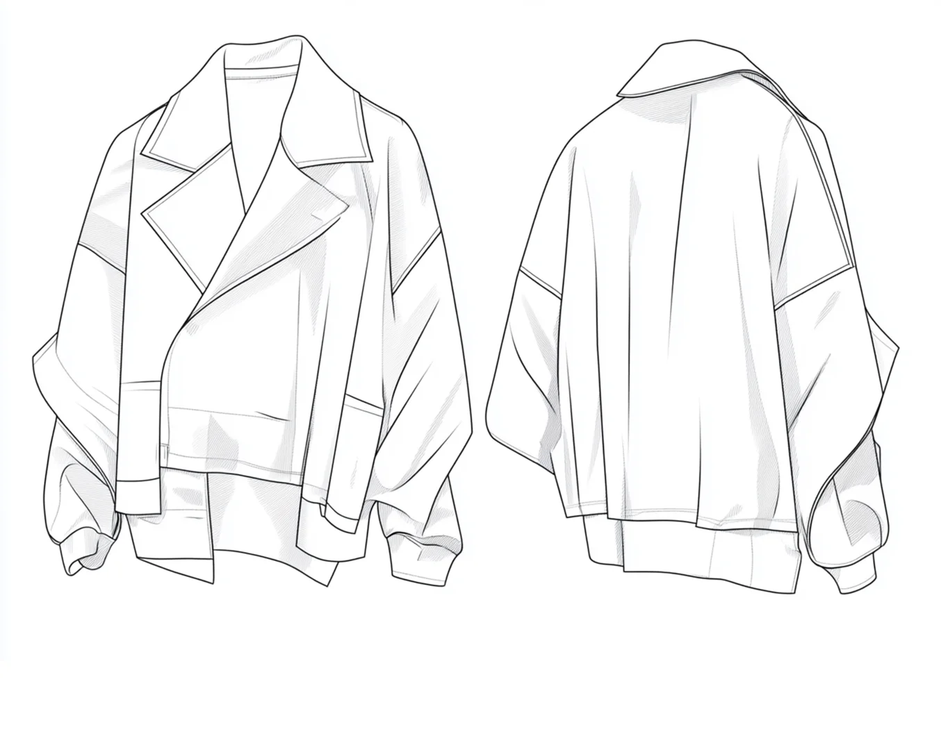 42.mj生成的高清不对称外套款式图素材