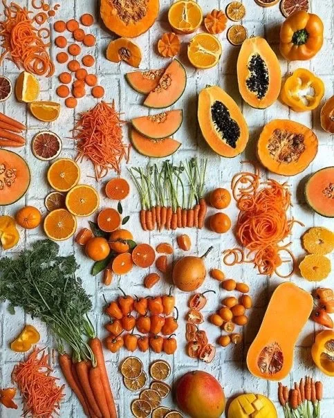 画画素材|这真的太治愈了！彩虹水果蔬菜?