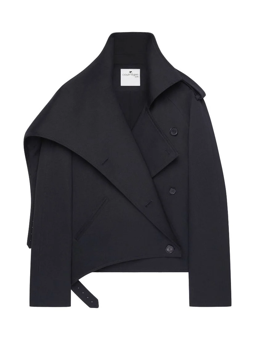 审美积累｜解构 不对称 造型领 外套